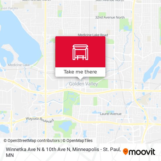 Winnetka Ave N & 10th Ave N map