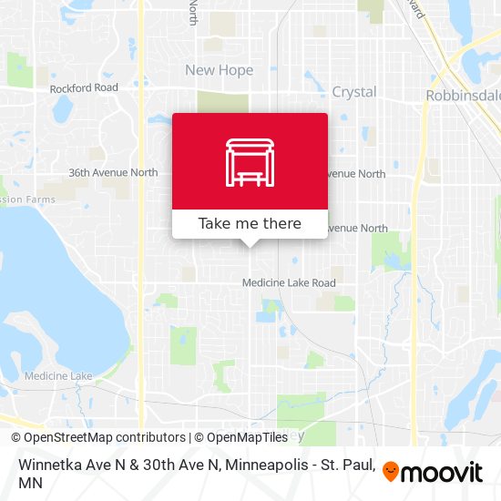 Winnetka Ave N & 30th Ave N map