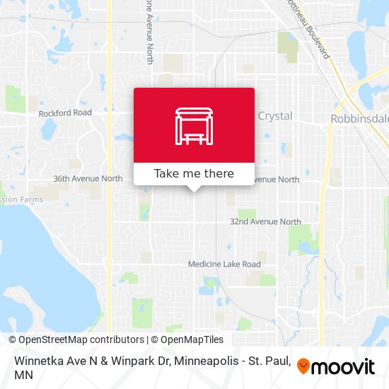 Winnetka Ave N & Winpark Dr map