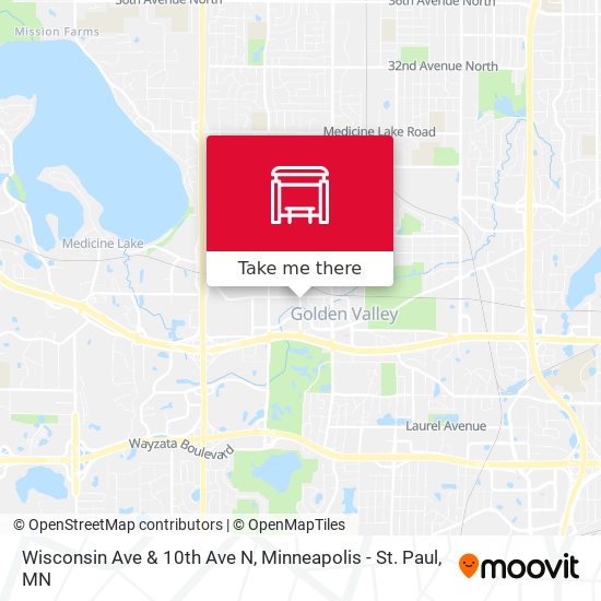 Wisconsin Ave & 10th Ave N map