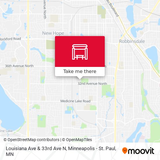 Louisiana Ave & 33rd Ave N map