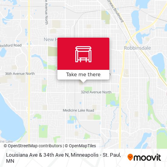 Louisiana Ave & 34th Ave N map