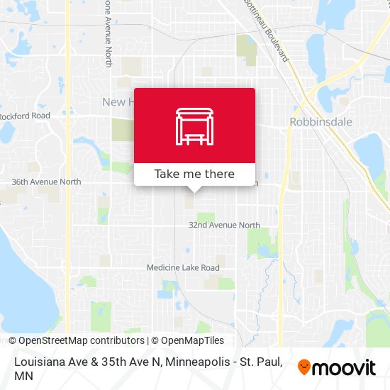 Louisiana Ave & 35th Ave N map