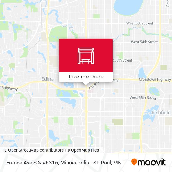 France Ave S & #6316 map