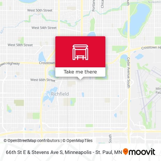 66th St E & Stevens Ave S map