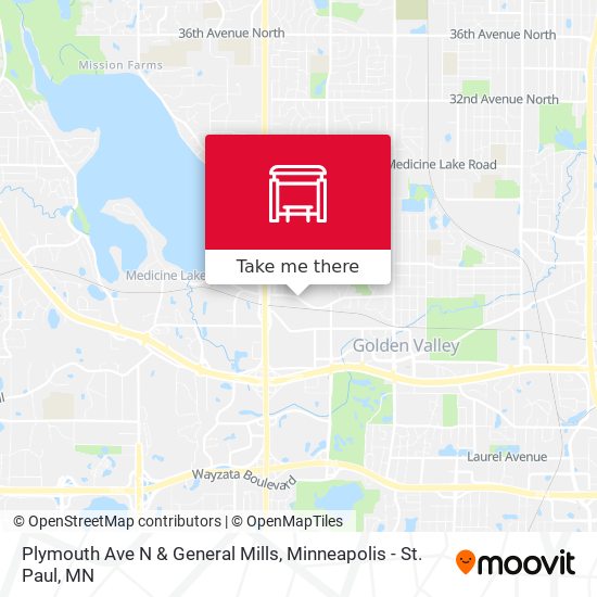 Plymouth Ave N & General Mills map