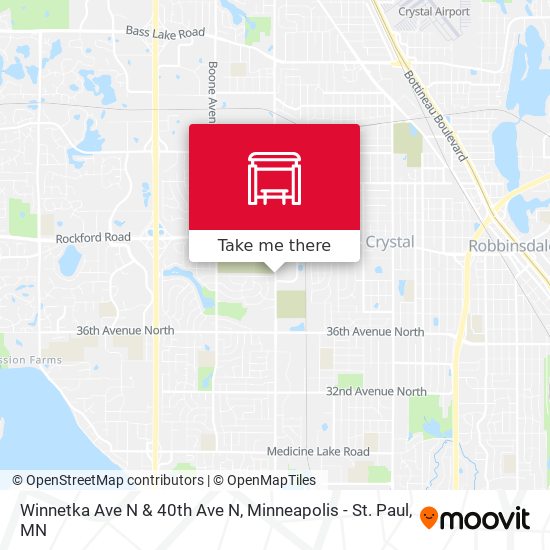 Winnetka Ave N & 40th Ave N map