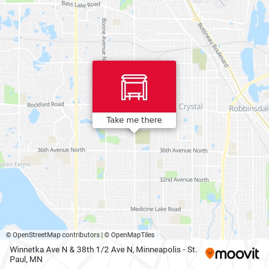 Winnetka Ave N & 38th 1 / 2 Ave N map
