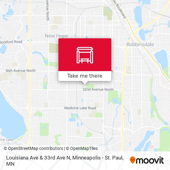 Louisiana Ave & 33rd Ave N map
