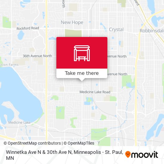 Winnetka Ave N & 30th Ave N map