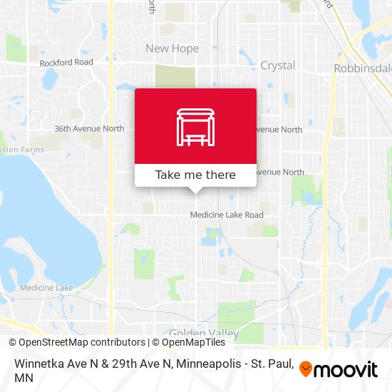 Winnetka Ave N & 29th Ave N map