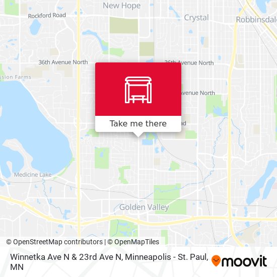 Winnetka Ave N & 23rd Ave N map