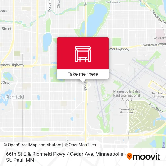 66th St E & Richfield Pkwy / Cedar Ave map