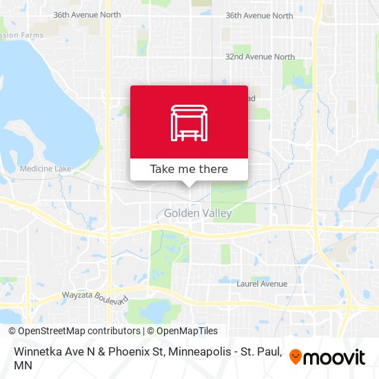 Winnetka Ave N & Phoenix St map