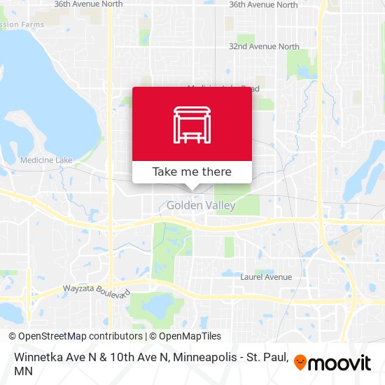 Winnetka Ave N & 10th Ave N map