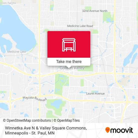 Winnetka Ave N & Valley Square Commons map
