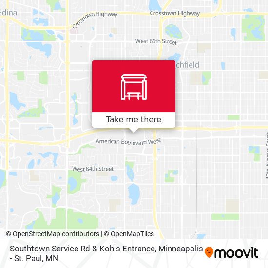 Southtown Service Rd & Kohls Entrance map