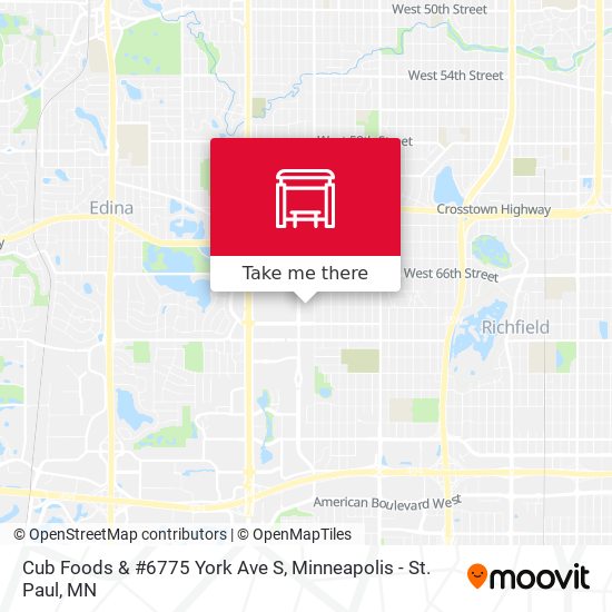 Mapa de Cub Foods & #6775 York Ave S