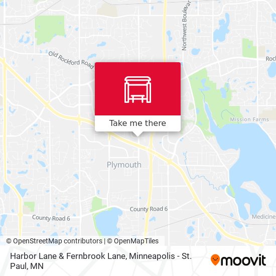 Harbor Lane & Fernbrook Lane map