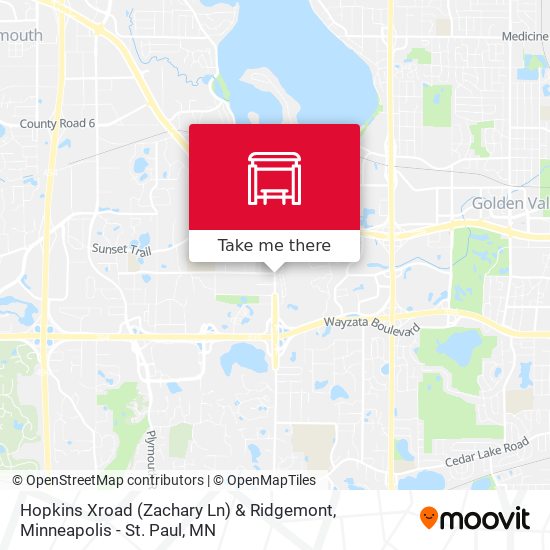 Hopkins Xroad (Zachary Ln) & Ridgemont map