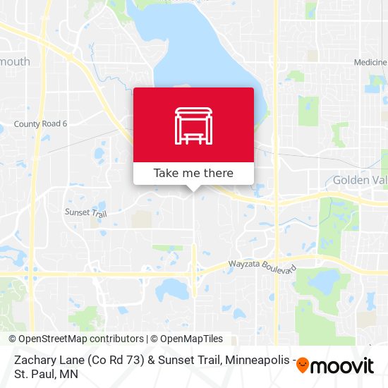 Zachary Lane (Co Rd 73) & Sunset Trail map