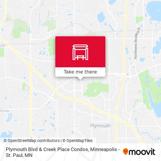 Mapa de Plymouth Blvd & Creek Place Condos