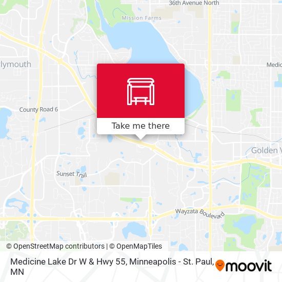 Medicine Lake Dr W & Hwy 55 map