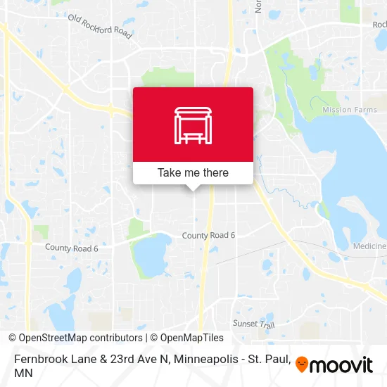 Mapa de Fernbrook Lane & 23rd Ave N