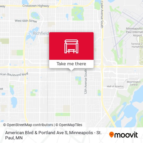 American Blvd & Portland Ave S map
