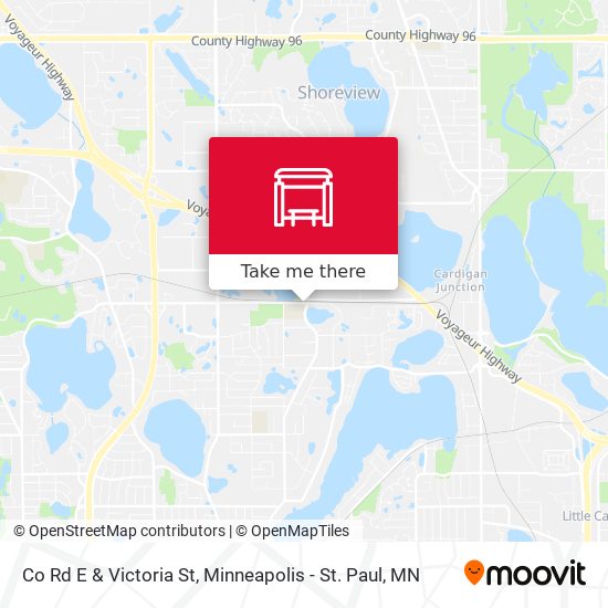 Mapa de Co Rd E & Victoria St