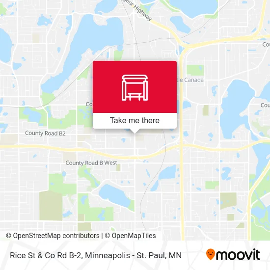 Rice St & Co Rd B-2 map