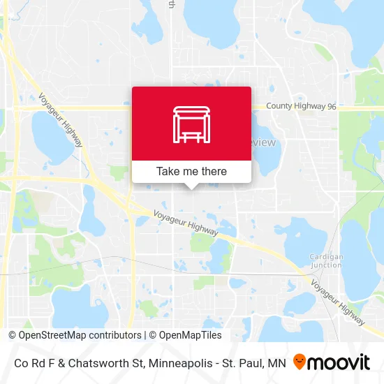 Co Rd F & Chatsworth St map