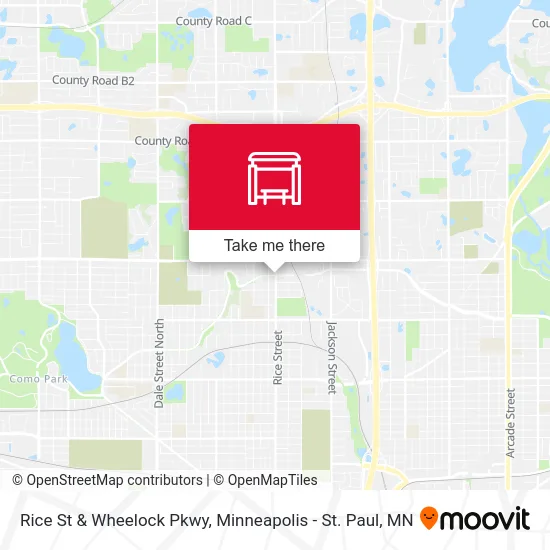 Rice St & Wheelock Pkwy map