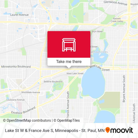 Lake St W & France Ave S map