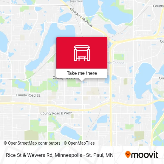 Rice St & Wewers Rd map