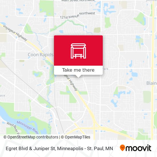 Egret Blvd & Juniper St map