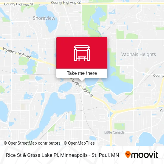 Rice St & Grass Lake Pl map