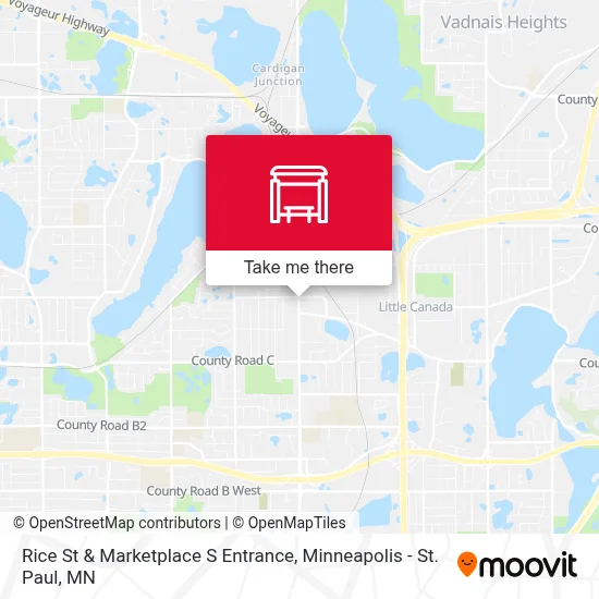 Rice St & Marketplace S Entrance map