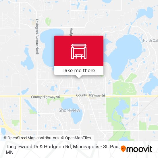 Tanglewood Dr & Hodgson Rd map