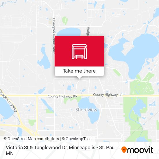 Victoria St & Tanglewood Dr map