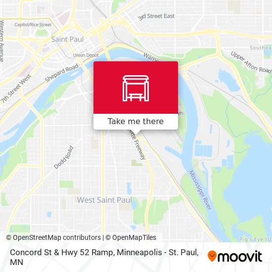 Concord St & Hwy 52 Ramp map