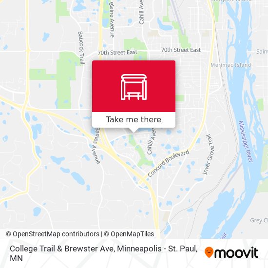 College Trail & Brewster Ave map