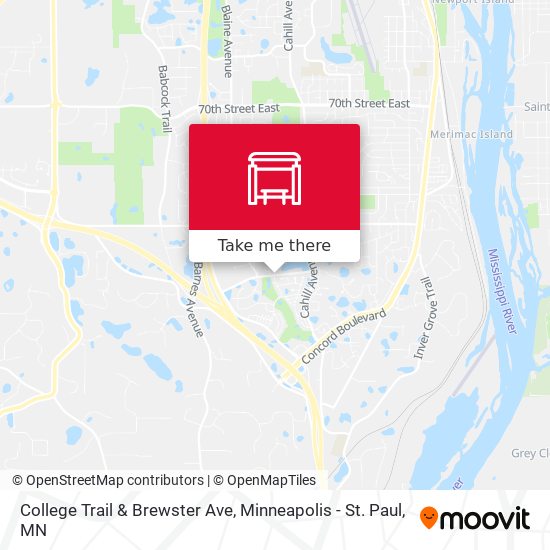 Mapa de College Trail & Brewster Ave