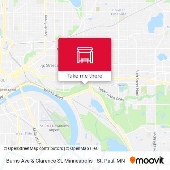 Burns Ave & Clarence St map