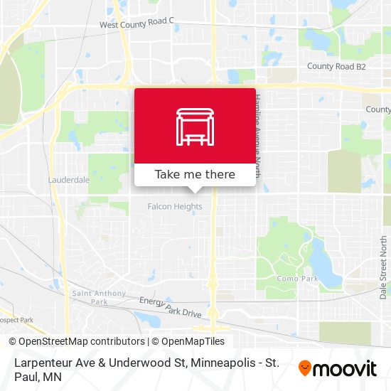 Larpenteur Ave & Underwood St map