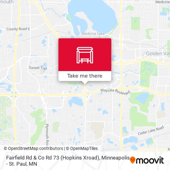 Fairfield Rd & Co Rd 73 (Hopkins Xroad) map