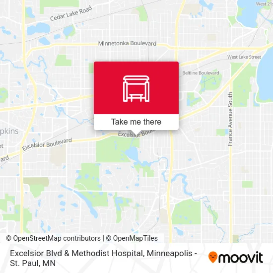 Mapa de Excelsior Blvd & Methodist Hospital