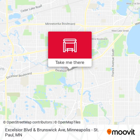 Excelsior Blvd & Brunswick Ave map