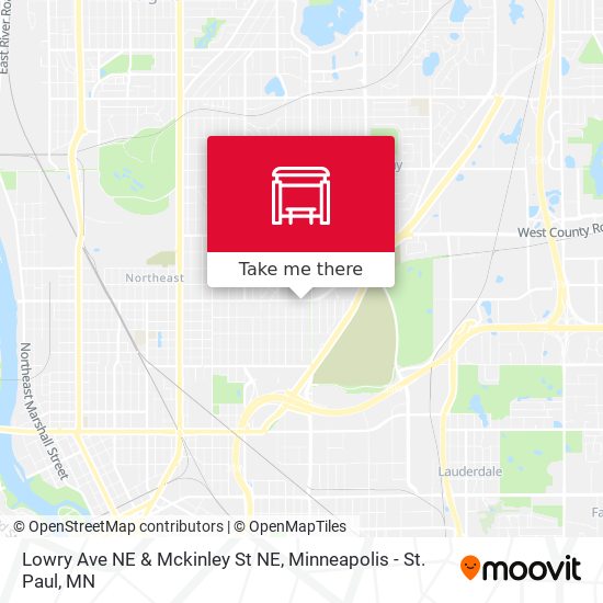Lowry Ave NE & Mckinley St NE map