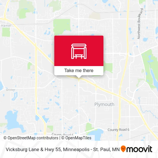 Vicksburg Lane & Hwy 55 map